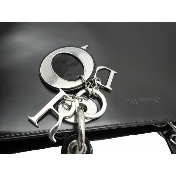Christian Dior 2WAY Bag Lady Dior Enamel Black - Picture 5 of 7